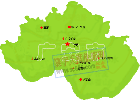 广安市景点分布图