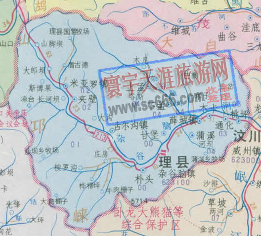 理县地图