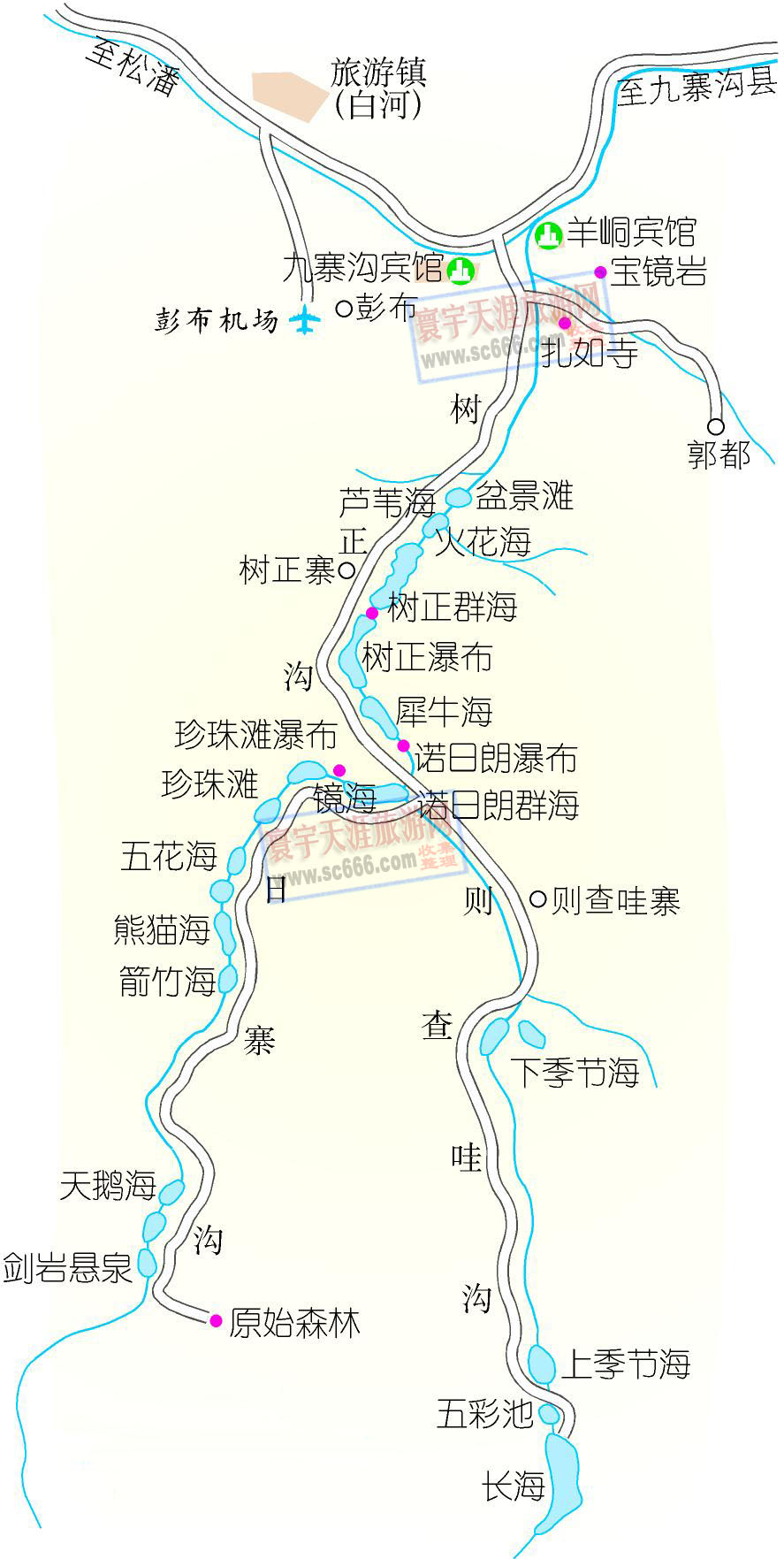 九寨沟景区导游图7