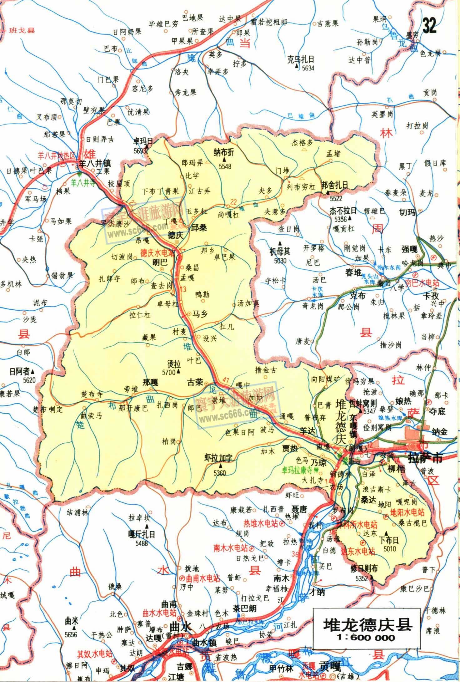 堆龙德庆县地图