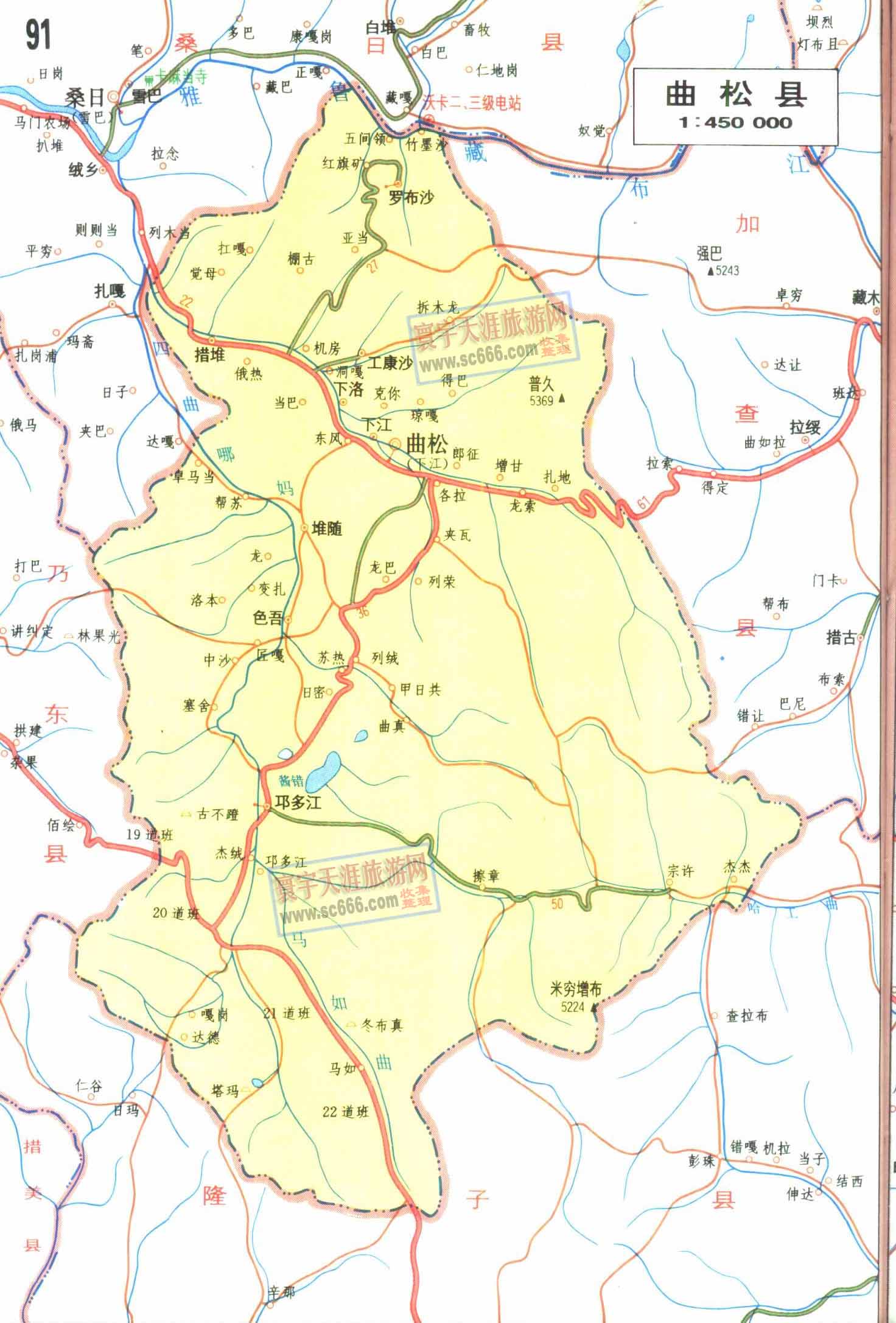曲松县地图