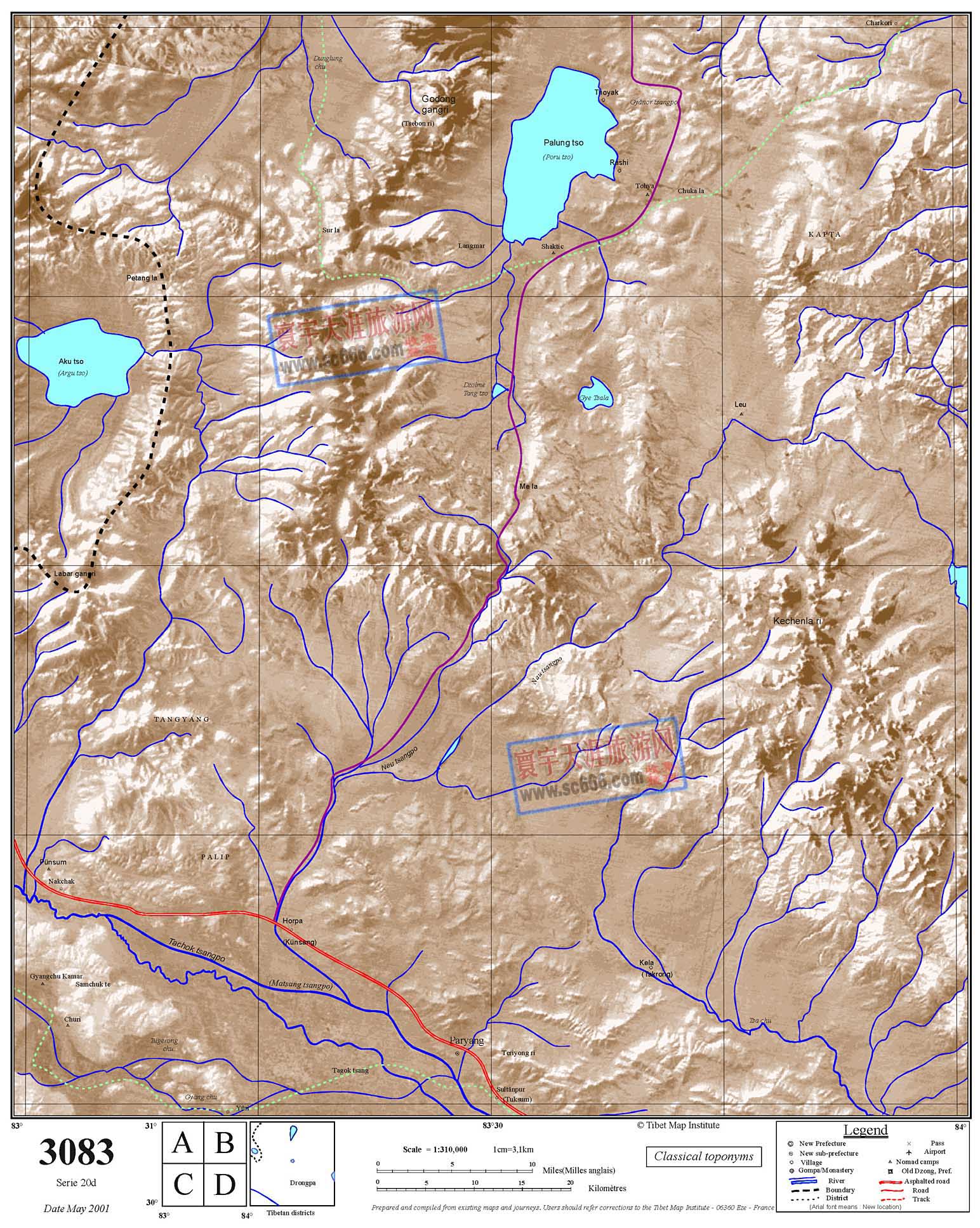 西藏自治区英文地图28