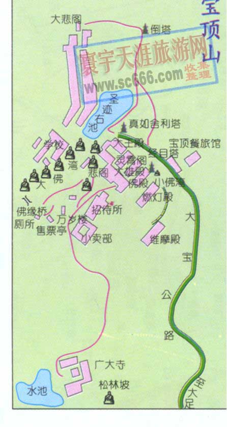 宝顶山导游图2