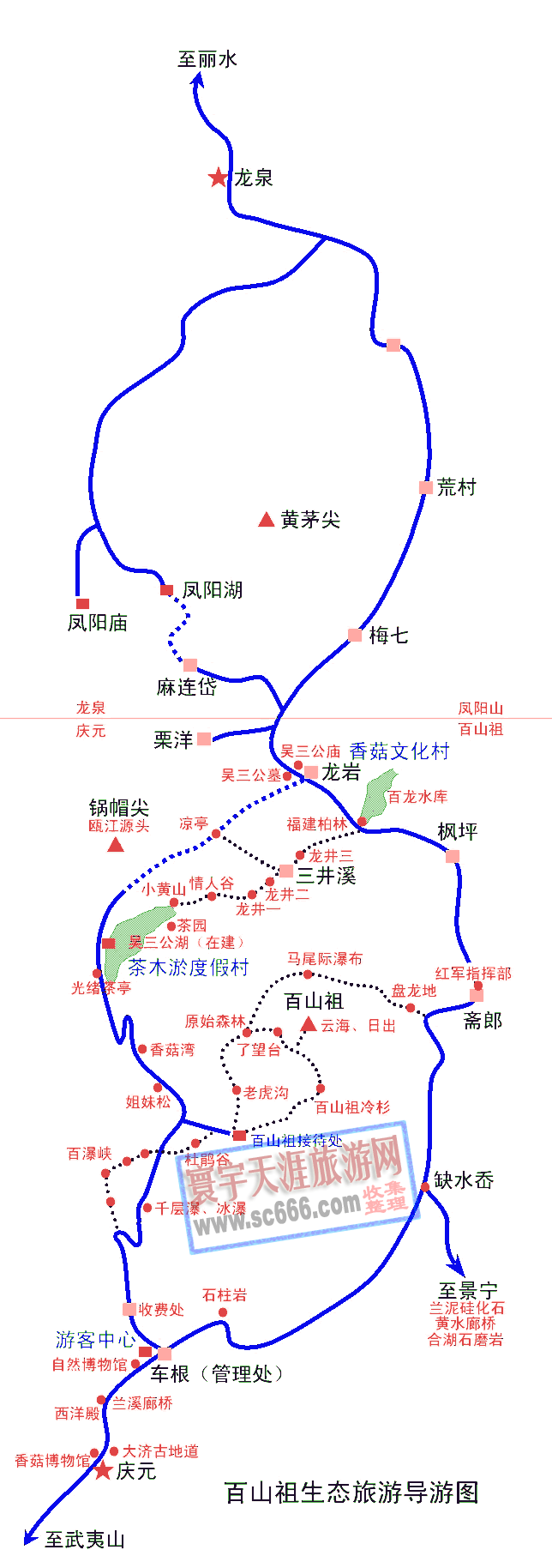 百山祖自然保护区导游图