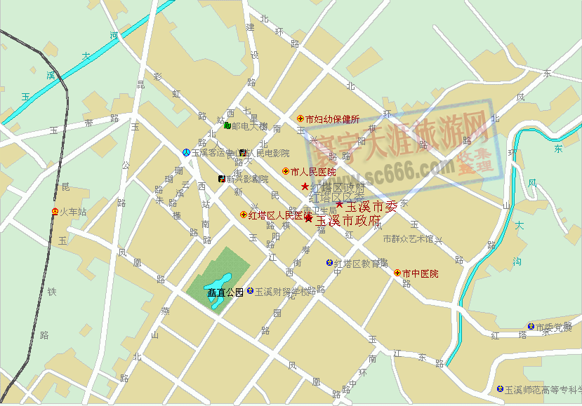玉溪市城区地图