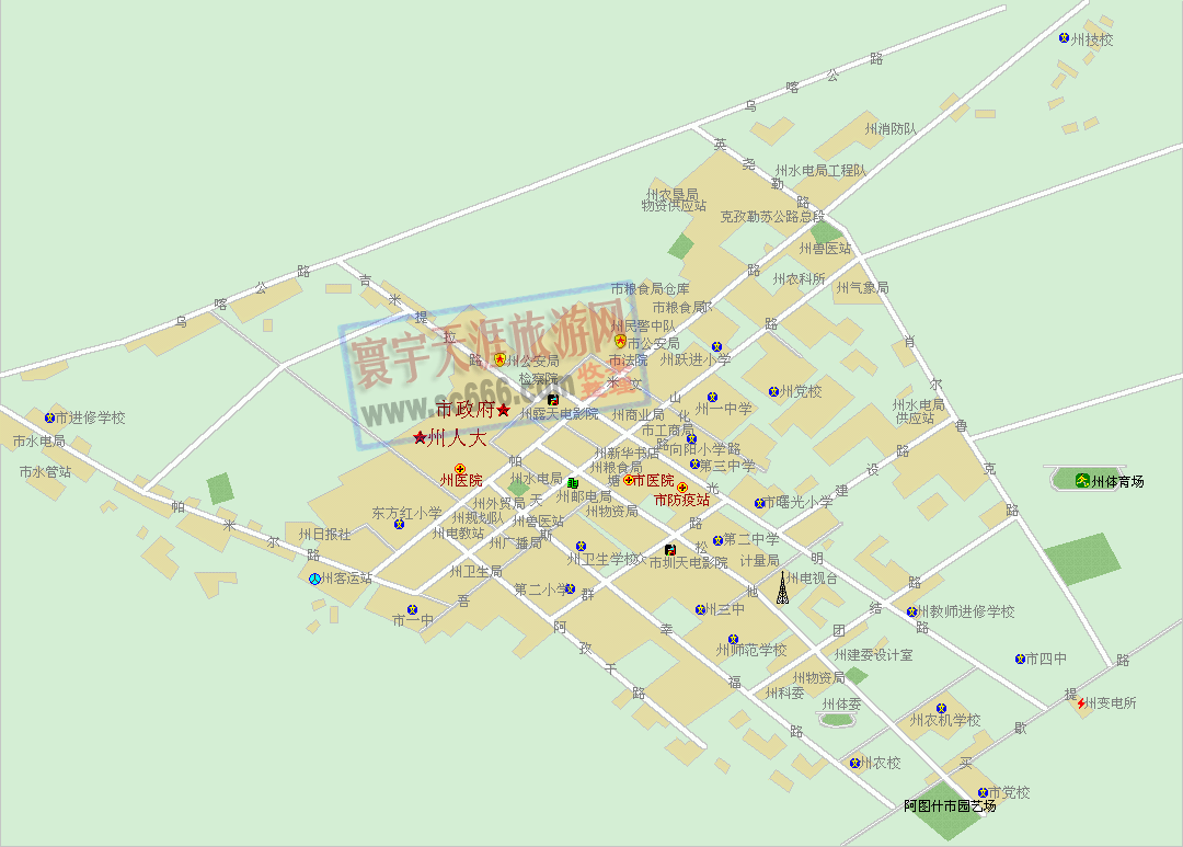 阿图什市城区地图