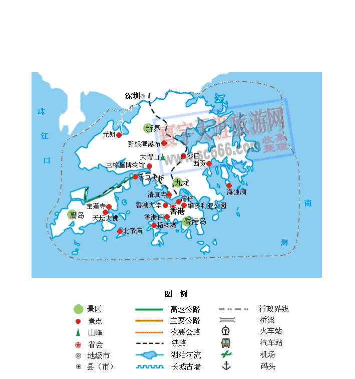 香港旅游地图