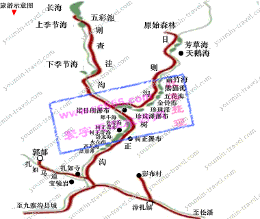 九寨沟风景区导游图6