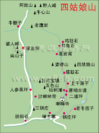 四姑娘山景区导游图1