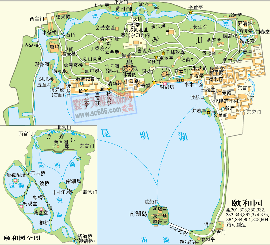 颐和园游览示意图3