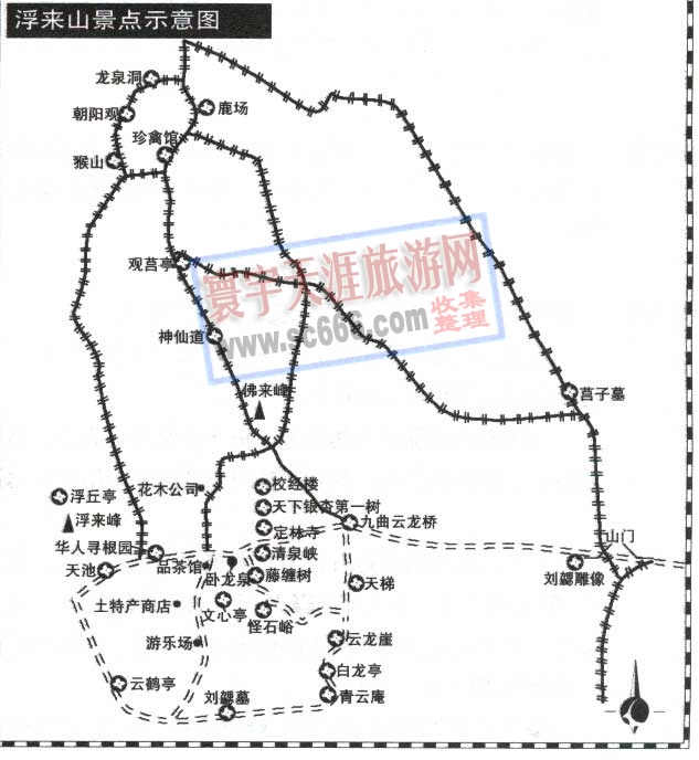 浮来山导游图