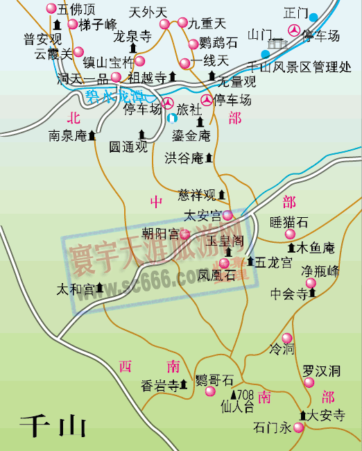 千山景区导游图1