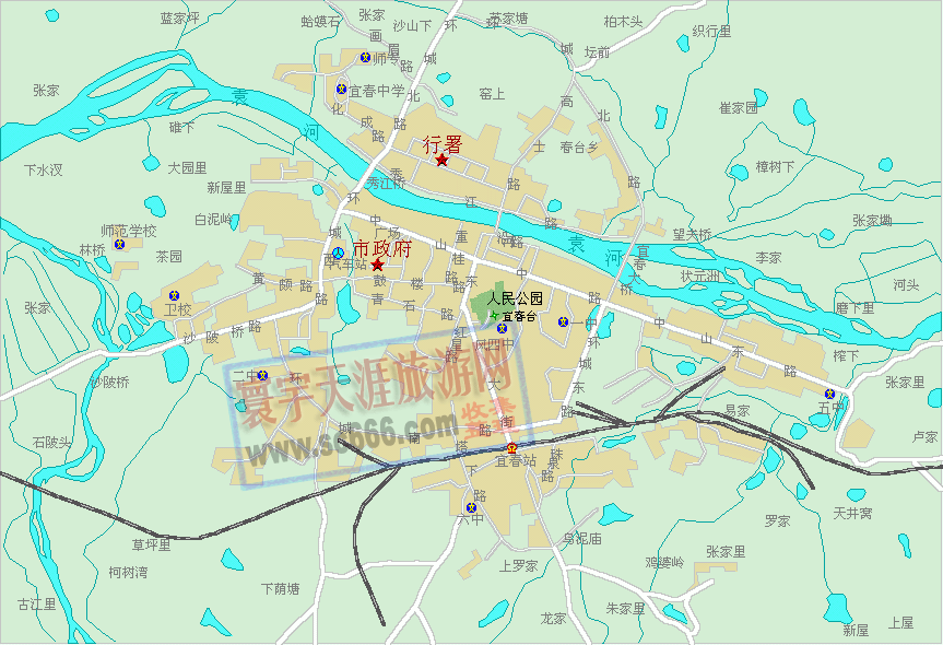 宜春市城区地图