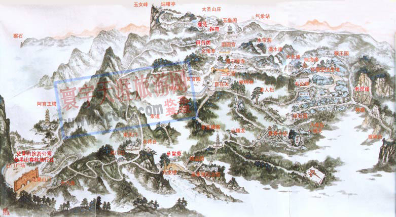 花果山风景区导游图