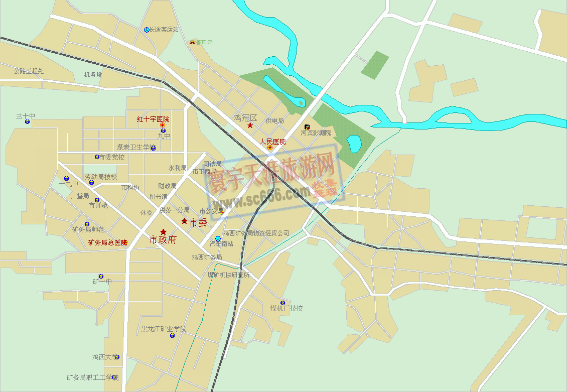 鸡西市城区地图