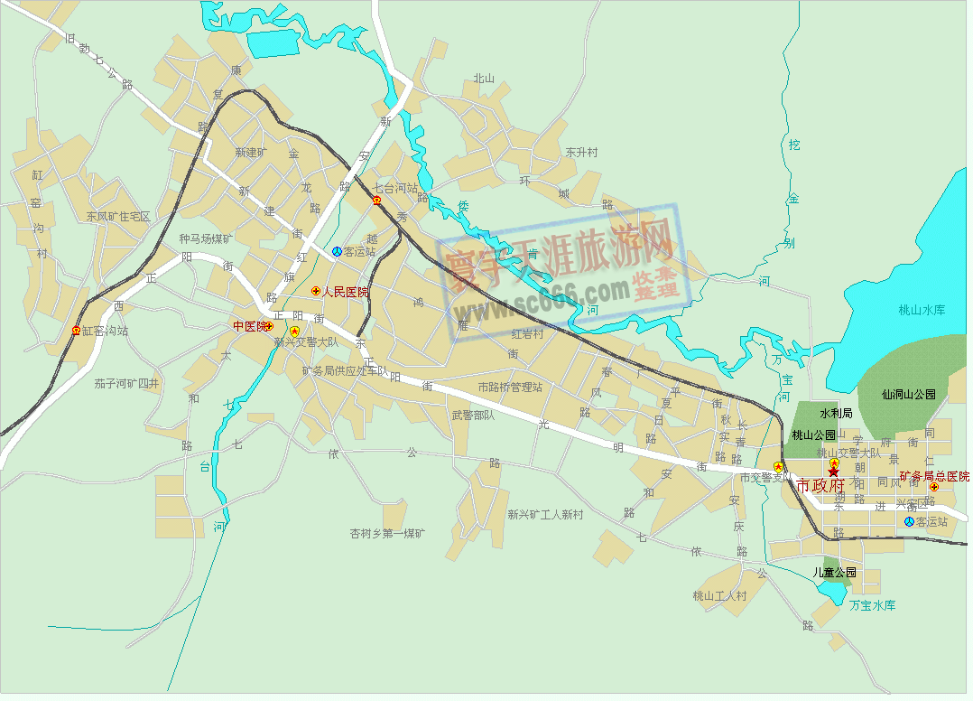 七台河市城区地图