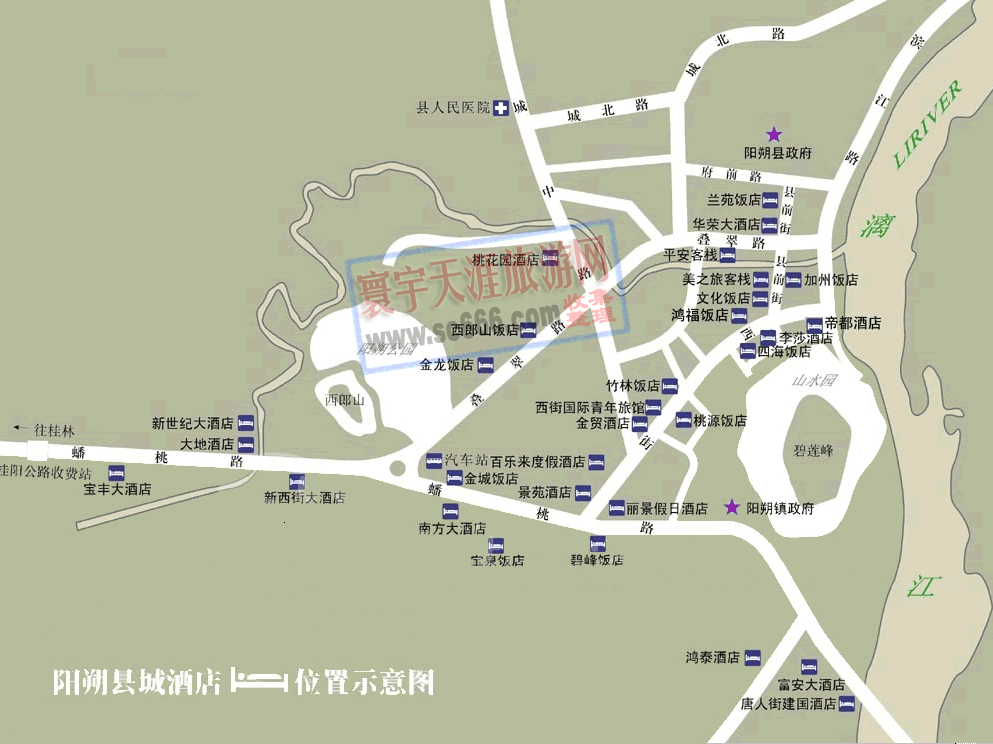阳朔酒店地图