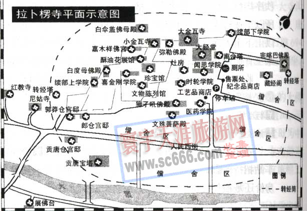 拉卜楞寺导游图