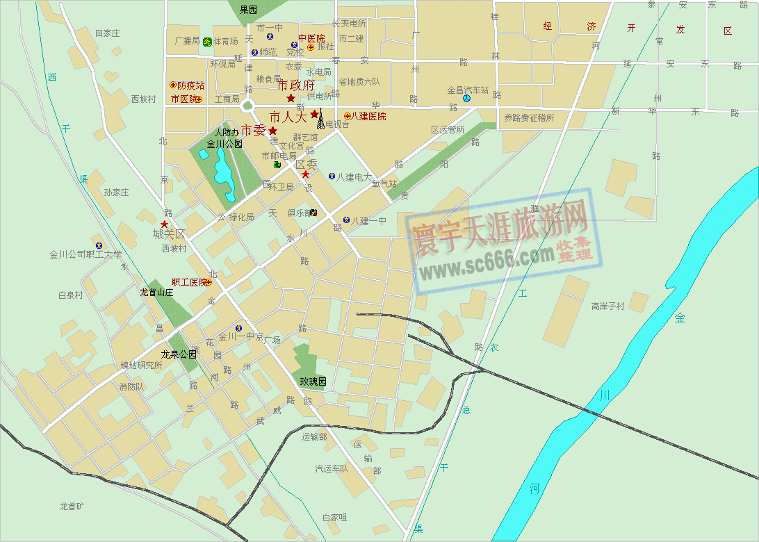 金昌市城区地图